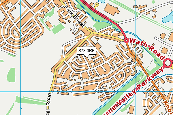 S73 0RF map - OS VectorMap District (Ordnance Survey)