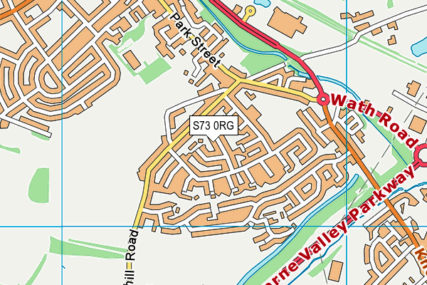 S73 0RG map - OS VectorMap District (Ordnance Survey)