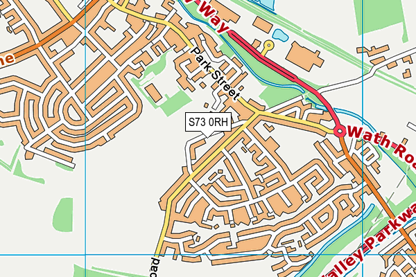 S73 0RH map - OS VectorMap District (Ordnance Survey)