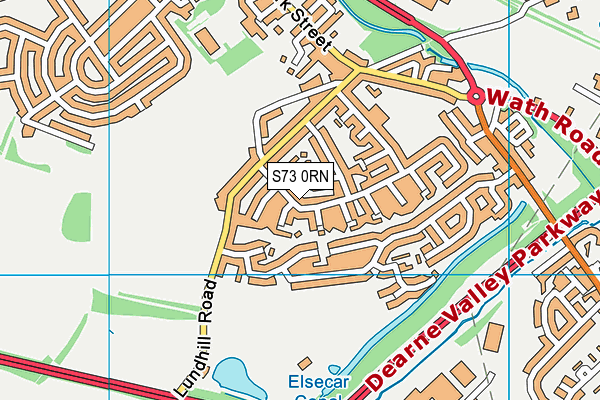 S73 0RN map - OS VectorMap District (Ordnance Survey)