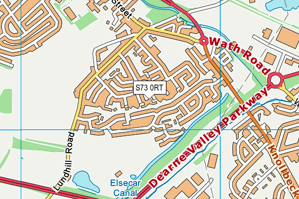 S73 0RT map - OS VectorMap District (Ordnance Survey)