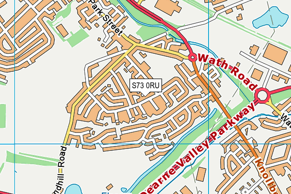 S73 0RU map - OS VectorMap District (Ordnance Survey)