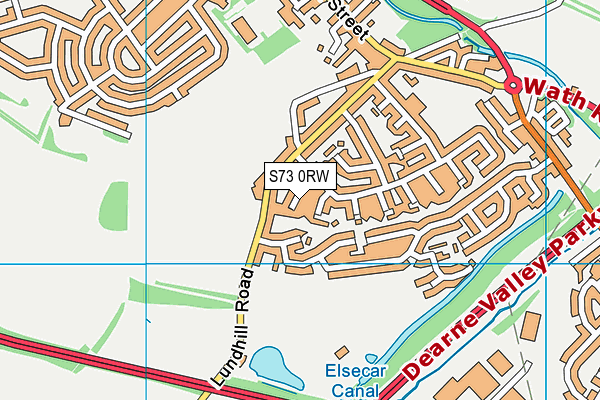 S73 0RW map - OS VectorMap District (Ordnance Survey)