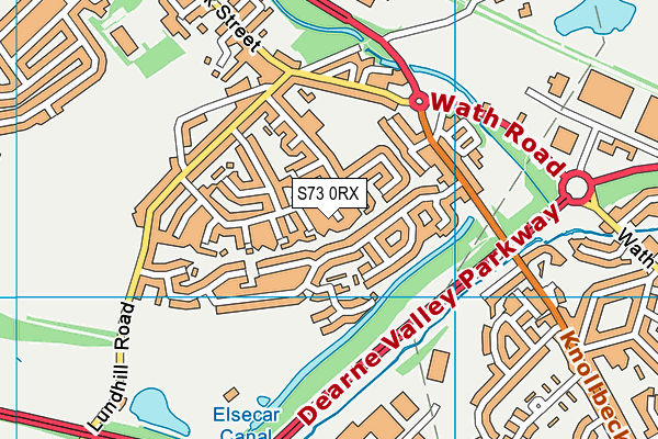 S73 0RX map - OS VectorMap District (Ordnance Survey)