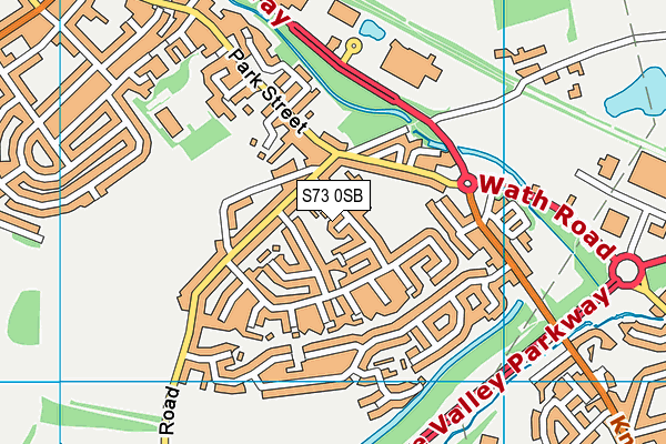 S73 0SB map - OS VectorMap District (Ordnance Survey)