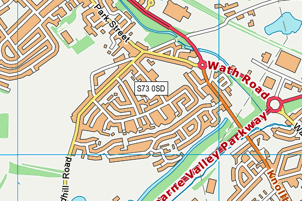 S73 0SD map - OS VectorMap District (Ordnance Survey)