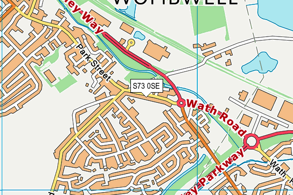 S73 0SE map - OS VectorMap District (Ordnance Survey)