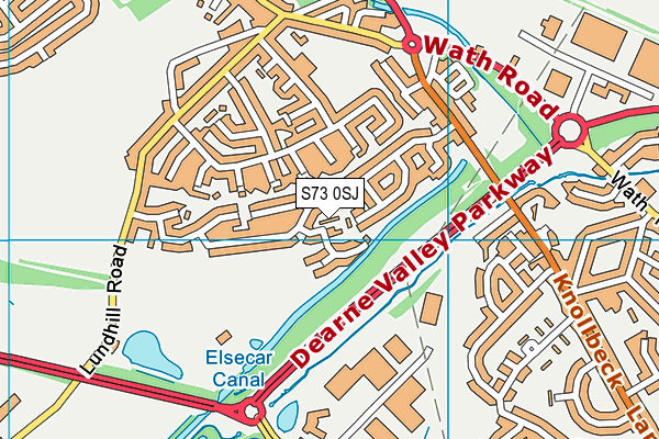 S73 0SJ map - OS VectorMap District (Ordnance Survey)