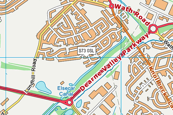 S73 0SL map - OS VectorMap District (Ordnance Survey)