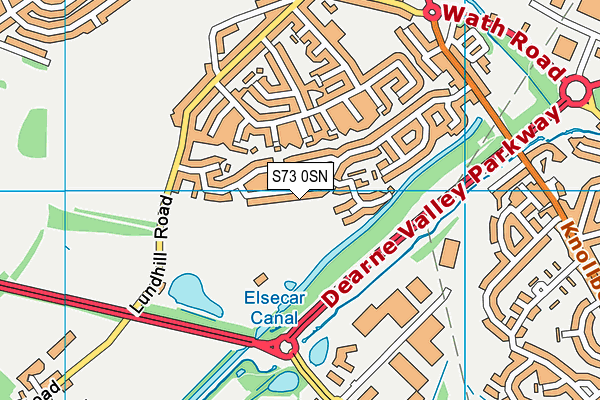 S73 0SN map - OS VectorMap District (Ordnance Survey)