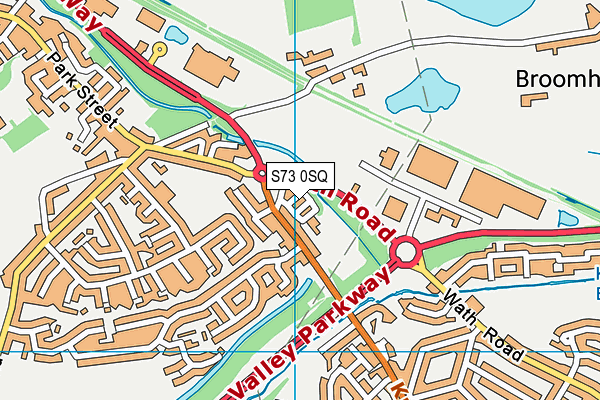 S73 0SQ map - OS VectorMap District (Ordnance Survey)