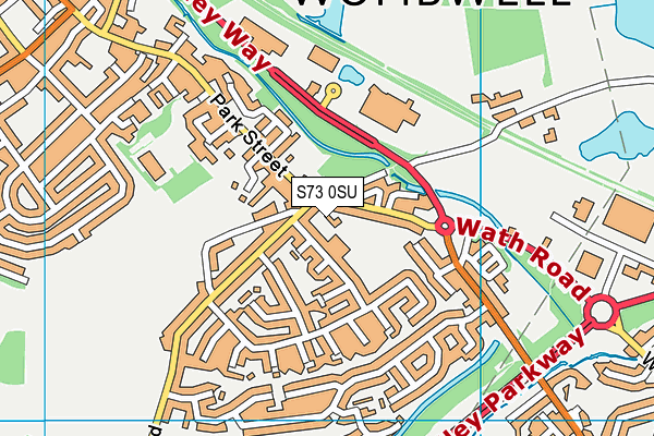 S73 0SU map - OS VectorMap District (Ordnance Survey)