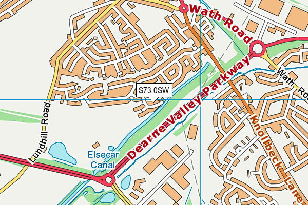 S73 0SW map - OS VectorMap District (Ordnance Survey)