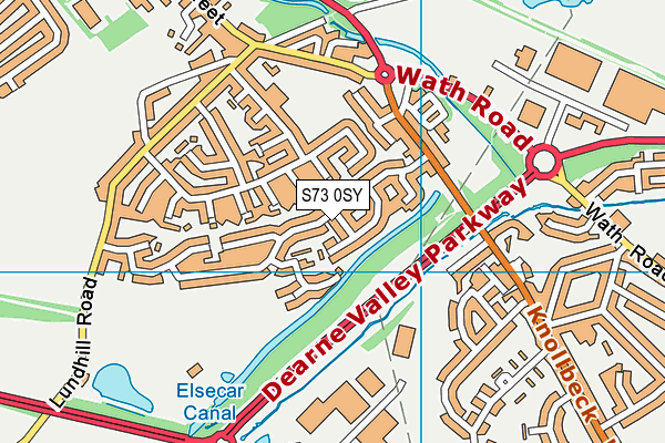 S73 0SY map - OS VectorMap District (Ordnance Survey)