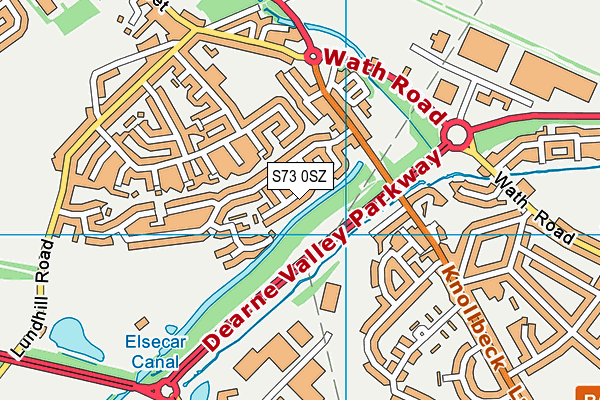 S73 0SZ map - OS VectorMap District (Ordnance Survey)