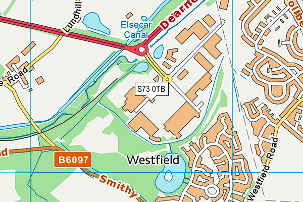 S73 0TB map - OS VectorMap District (Ordnance Survey)