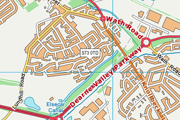 S73 0TD map - OS VectorMap District (Ordnance Survey)