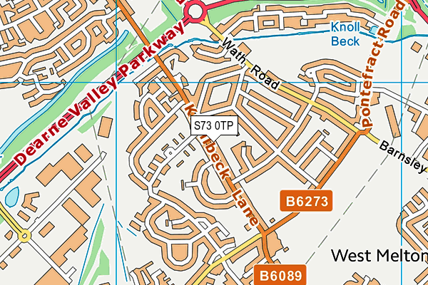 S73 0TP map - OS VectorMap District (Ordnance Survey)