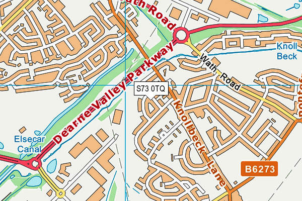 S73 0TQ map - OS VectorMap District (Ordnance Survey)