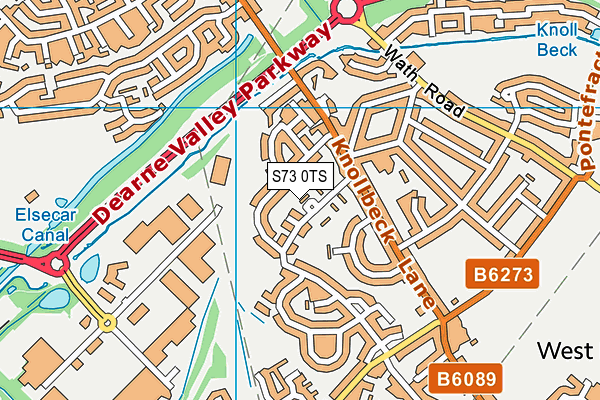 S73 0TS map - OS VectorMap District (Ordnance Survey)