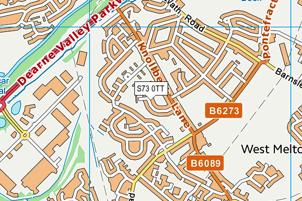 S73 0TT map - OS VectorMap District (Ordnance Survey)