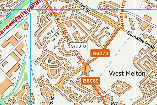 S73 0TU map - OS VectorMap District (Ordnance Survey)