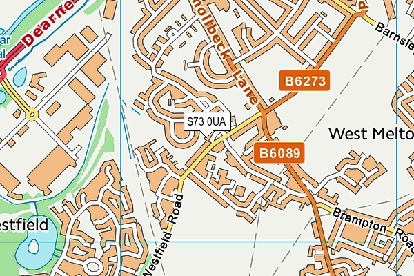 S73 0UA map - OS VectorMap District (Ordnance Survey)