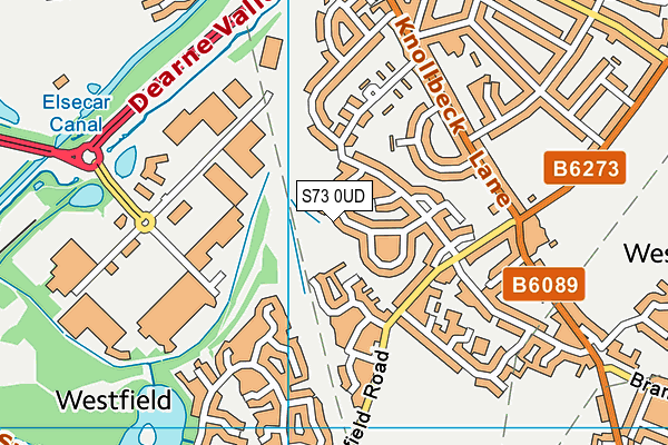 S73 0UD map - OS VectorMap District (Ordnance Survey)