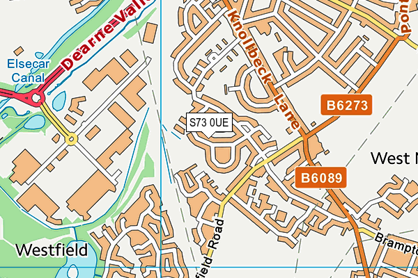 S73 0UE map - OS VectorMap District (Ordnance Survey)