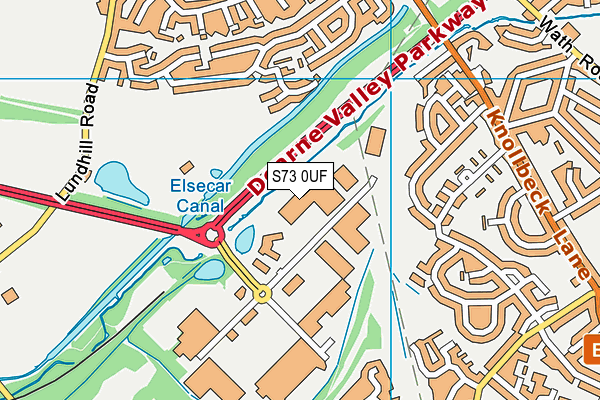 S73 0UF map - OS VectorMap District (Ordnance Survey)