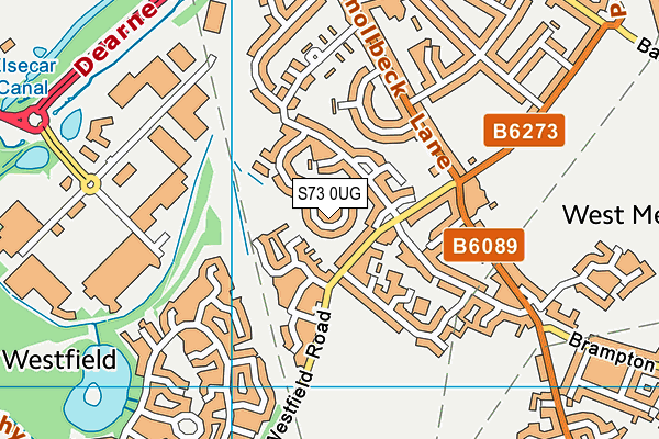 S73 0UG map - OS VectorMap District (Ordnance Survey)