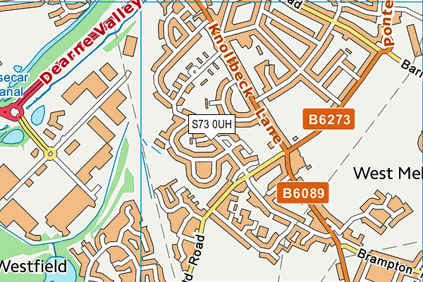 S73 0UH map - OS VectorMap District (Ordnance Survey)