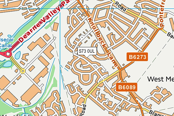 S73 0UL map - OS VectorMap District (Ordnance Survey)