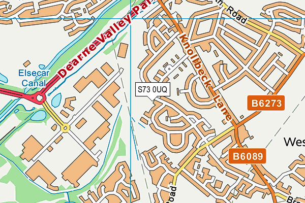 S73 0UQ map - OS VectorMap District (Ordnance Survey)