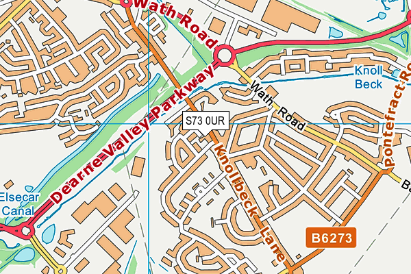 S73 0UR map - OS VectorMap District (Ordnance Survey)