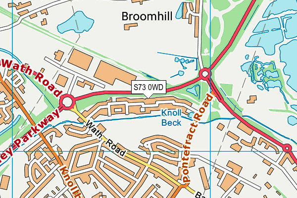 S73 0WD map - OS VectorMap District (Ordnance Survey)