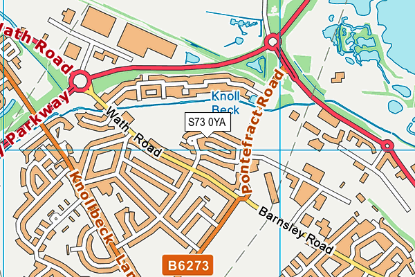 Brampton Bierlow Park map (S73 0YA) - OS VectorMap District (Ordnance Survey)