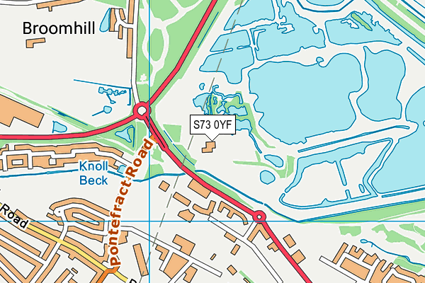 S73 0YF map - OS VectorMap District (Ordnance Survey)