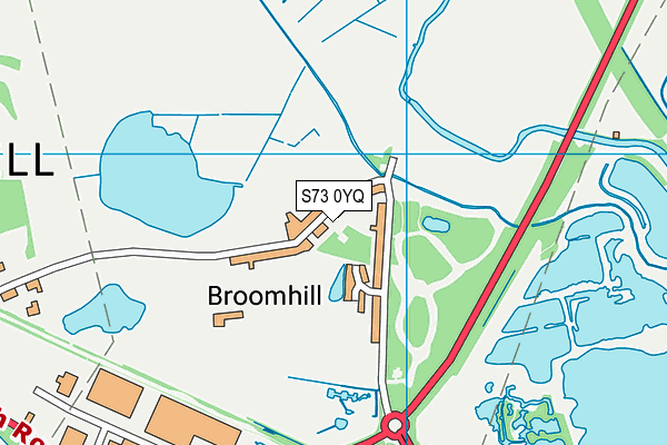 S73 0YQ map - OS VectorMap District (Ordnance Survey)