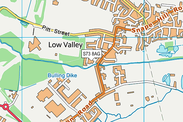 S73 8AG map - OS VectorMap District (Ordnance Survey)