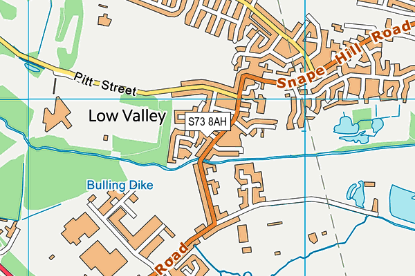 S73 8AH map - OS VectorMap District (Ordnance Survey)