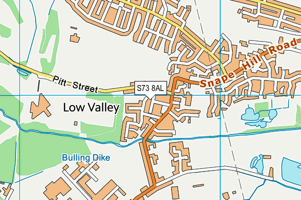 S73 8AL map - OS VectorMap District (Ordnance Survey)