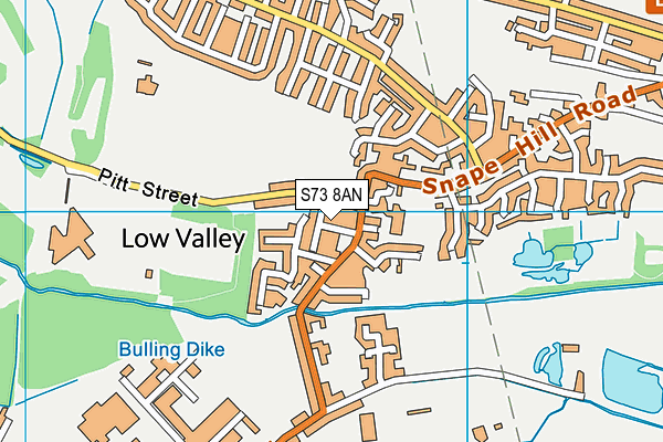 S73 8AN map - OS VectorMap District (Ordnance Survey)