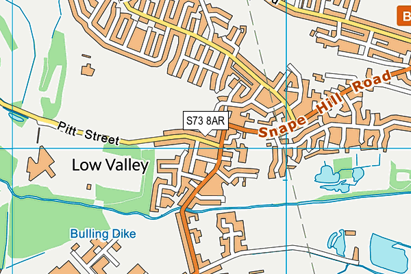 S73 8AR map - OS VectorMap District (Ordnance Survey)