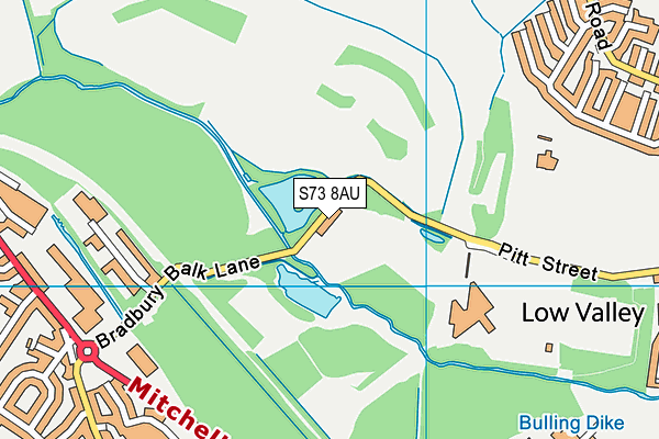 S73 8AU map - OS VectorMap District (Ordnance Survey)