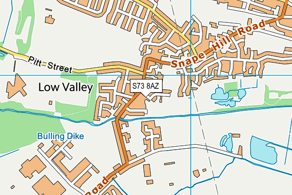 S73 8AZ map - OS VectorMap District (Ordnance Survey)