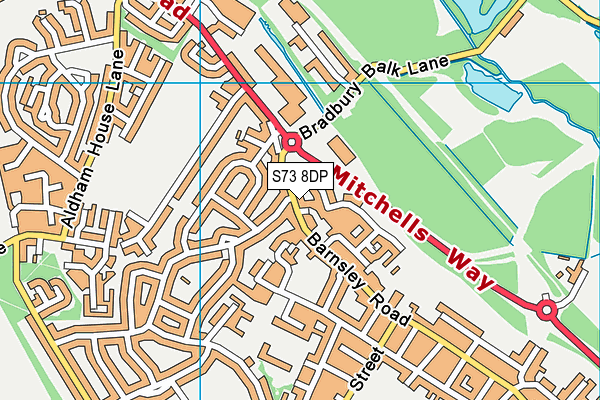 S73 8DP map - OS VectorMap District (Ordnance Survey)