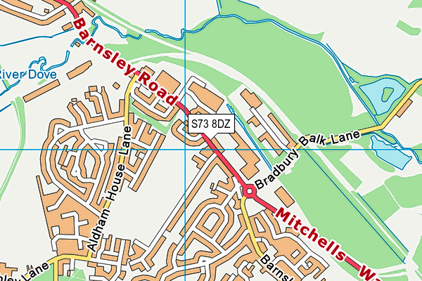 S73 8DZ map - OS VectorMap District (Ordnance Survey)