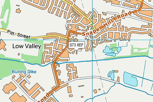 S73 8EF map - OS VectorMap District (Ordnance Survey)