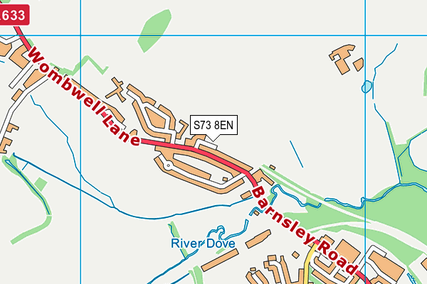 S73 8EN map - OS VectorMap District (Ordnance Survey)